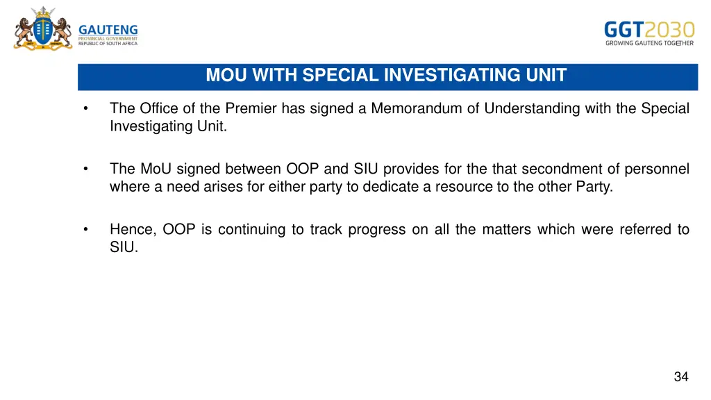 mou with special investigating unit