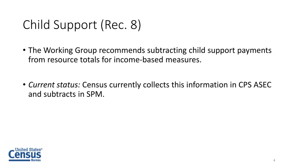child support rec 8