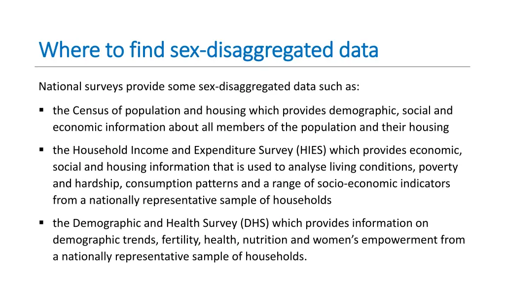 where to find sex where to find sex disaggregated