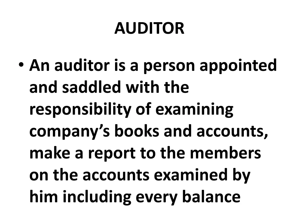 auditor