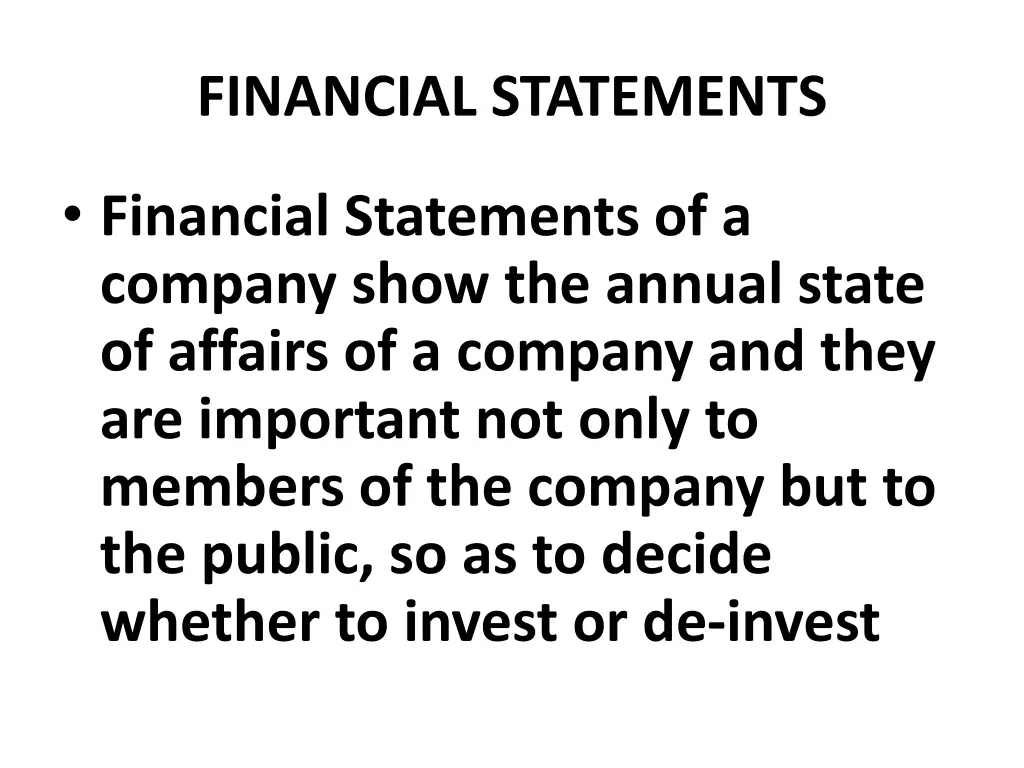 financial statements 1