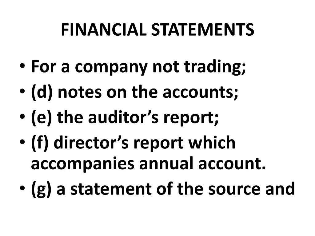 financial statements 13