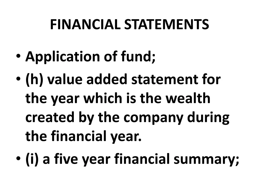 financial statements 14