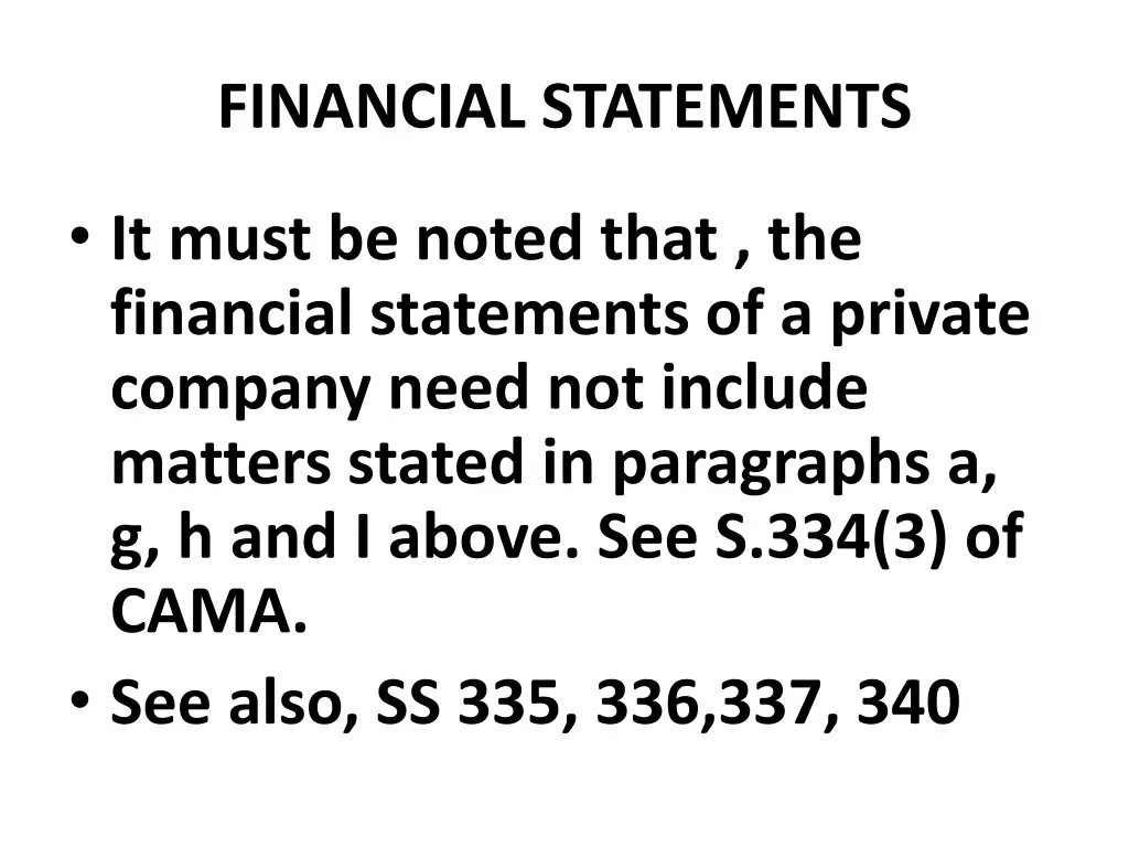 financial statements 16