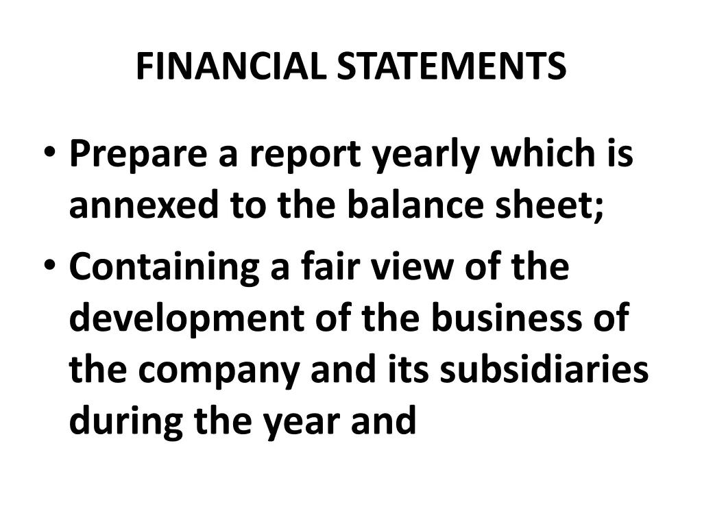 financial statements 18