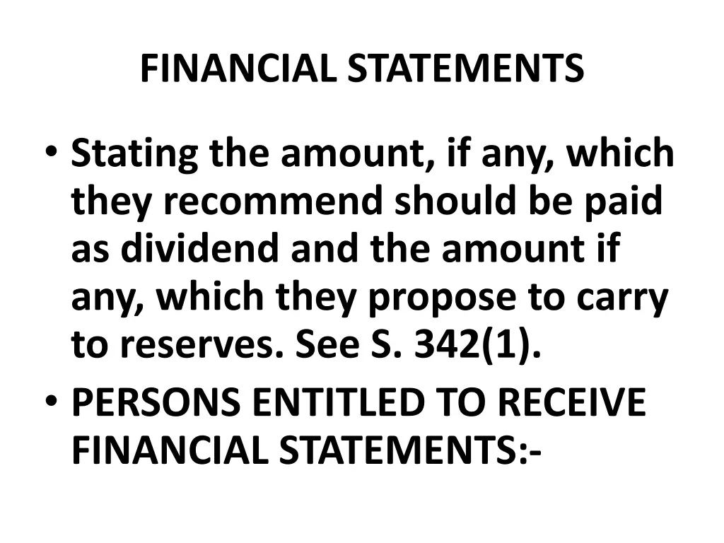 financial statements 19