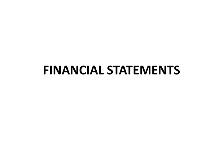 financial statements