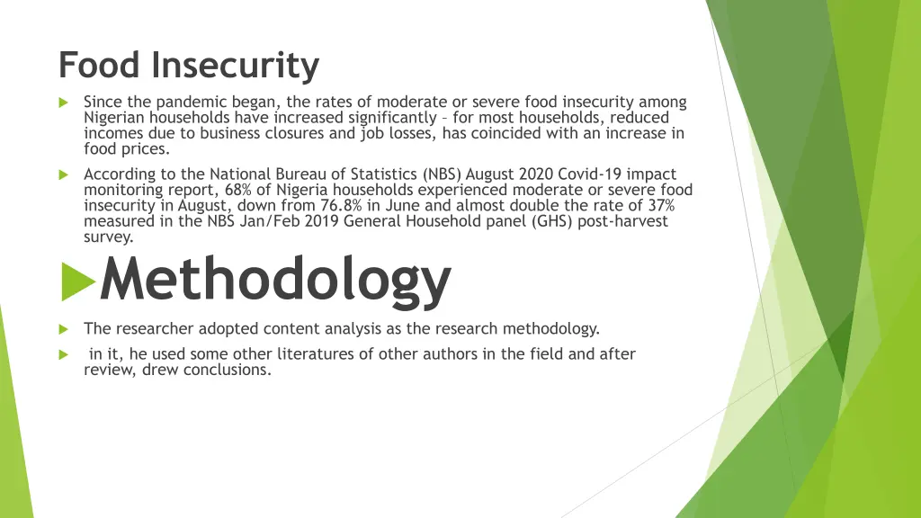 food insecurity since the pandemic began