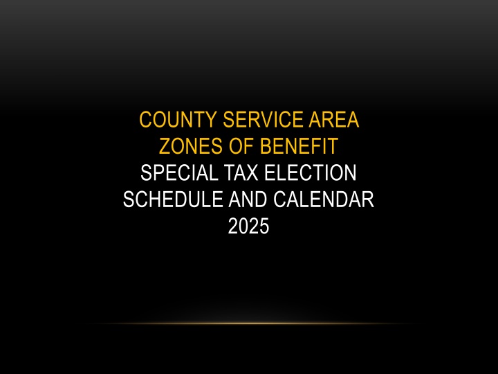 county service area zones of benefit special