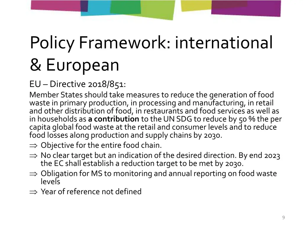 policy framework international european 1