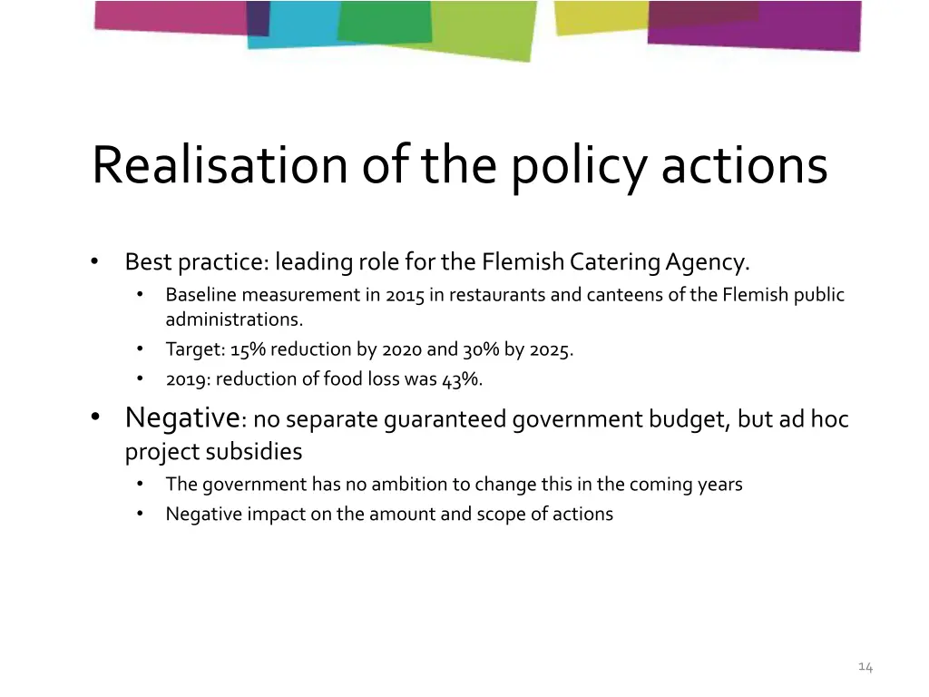 realisationof thepolicy actions 1