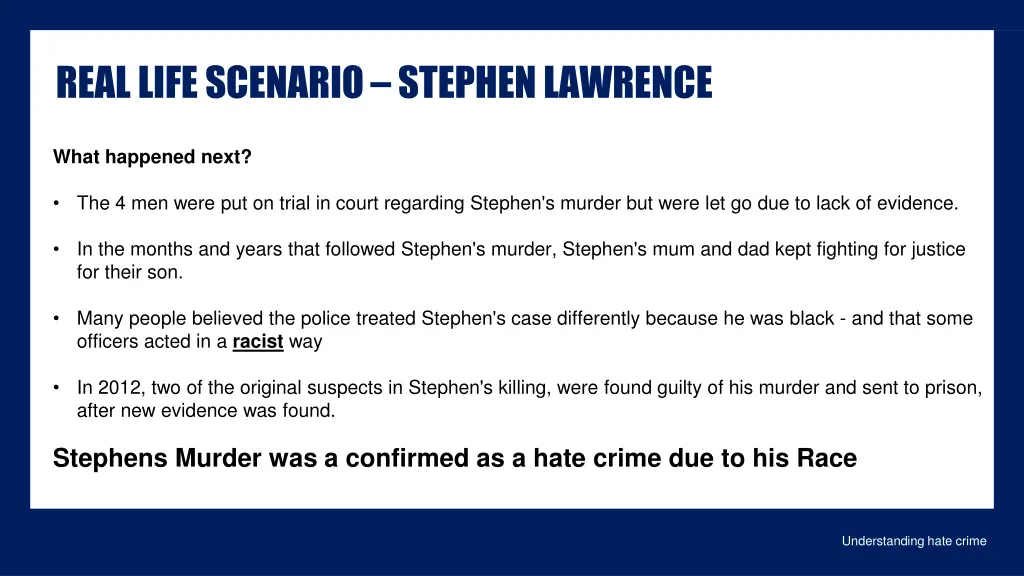 real life scenario stephen lawrence 2