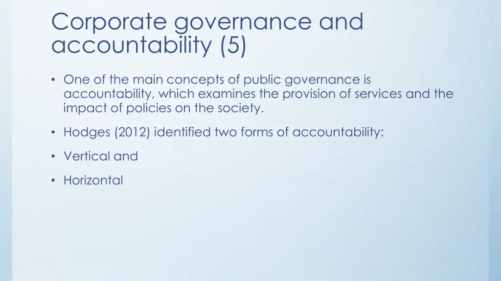 corporate governance and accountability 5