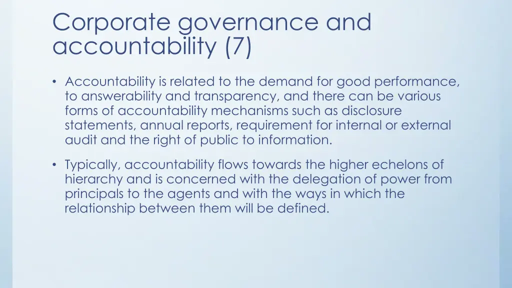 corporate governance and accountability 7