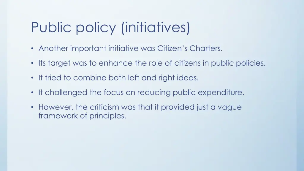 public policy initiatives 1