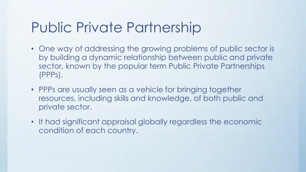 public private partnership