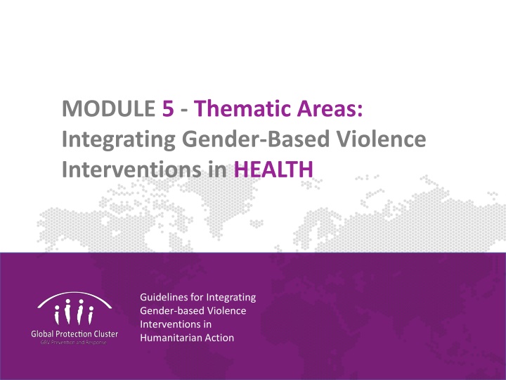 module 5 thematic areas integrating gender based