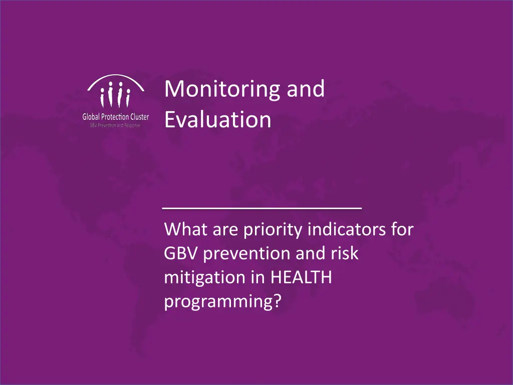 monitoring and evaluation