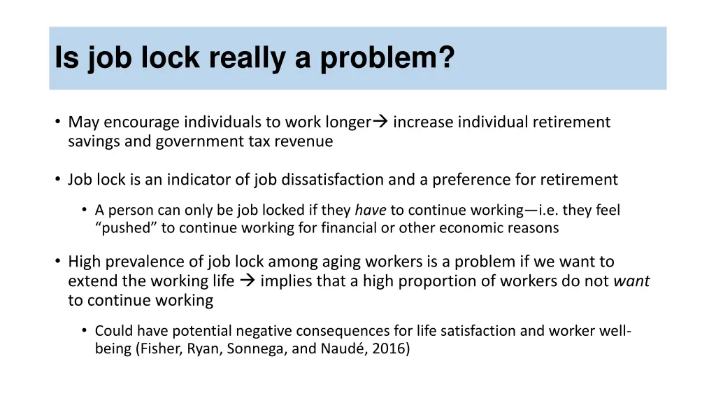 is job lock really a problem