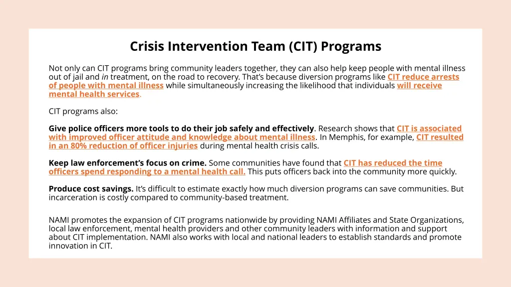 crisis intervention team cit programs