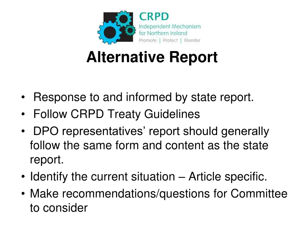 alternative report
