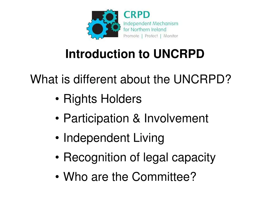 introduction to uncrpd
