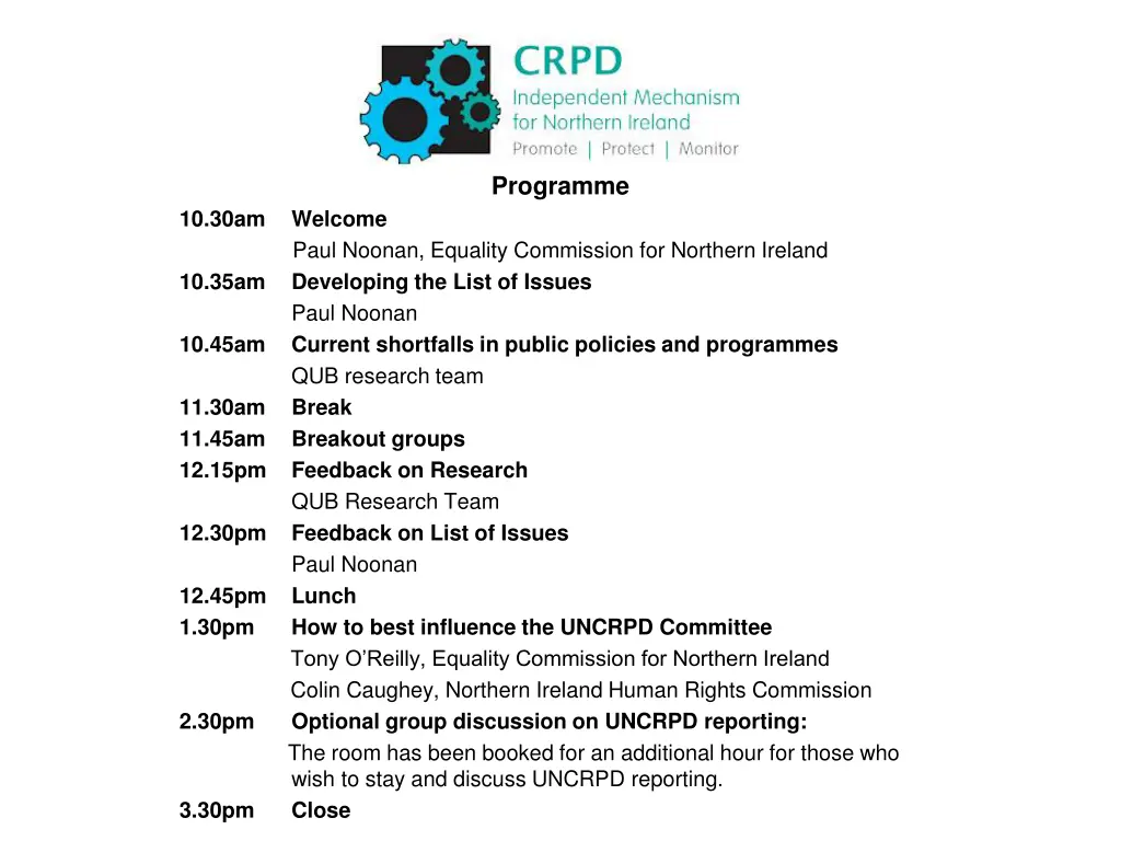programme
