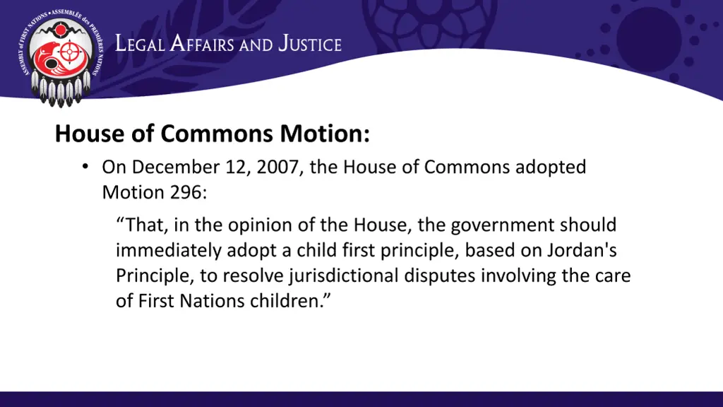 house of commons motion on december 12 2007