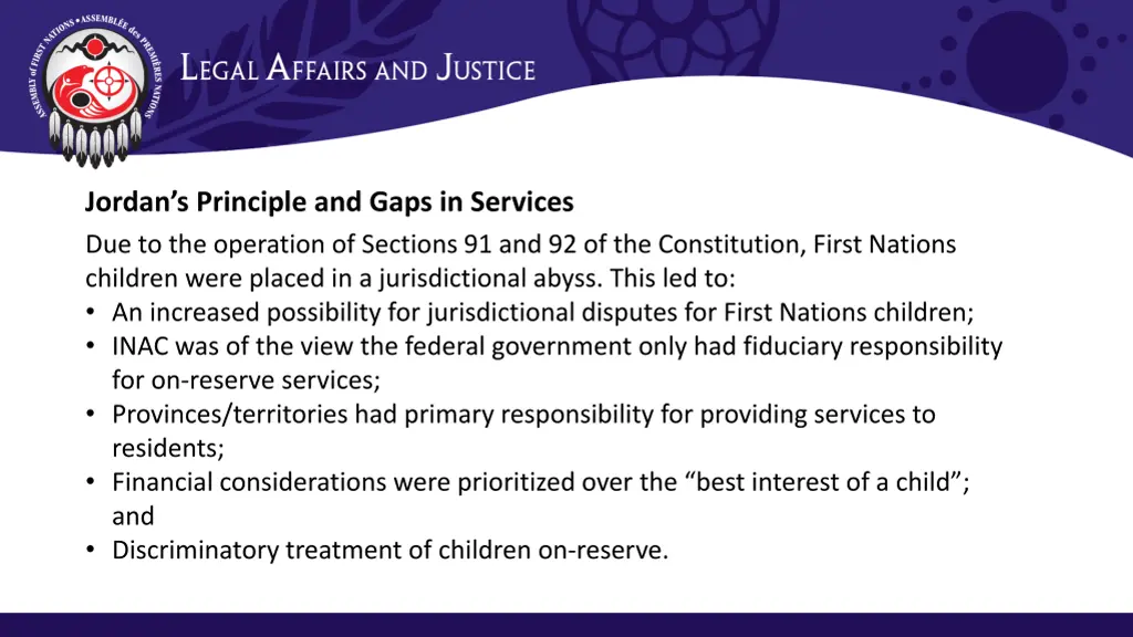 jordan s principle and gaps in services