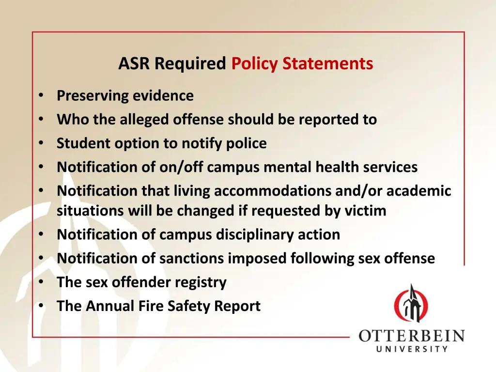 asr required policy statements 2