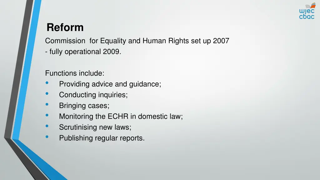 reform commission for equality and human rights