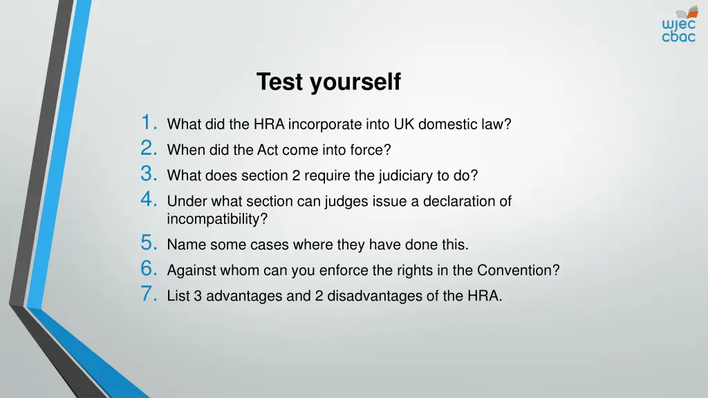 test yourself