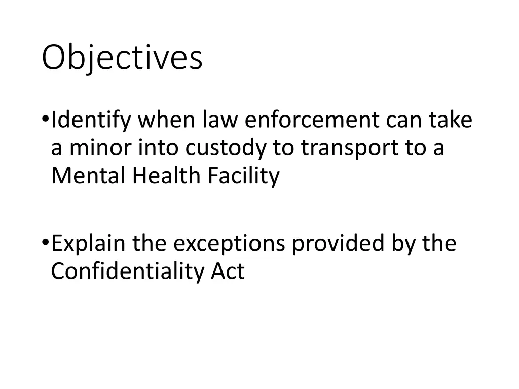 objectives 1