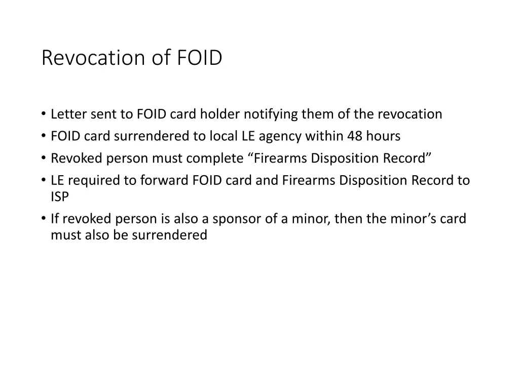 revocation of foid