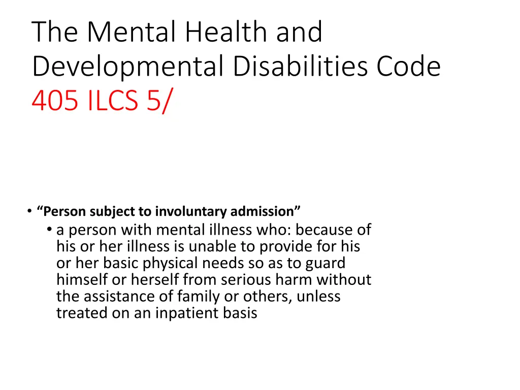 the mental health and developmental disabilities 1