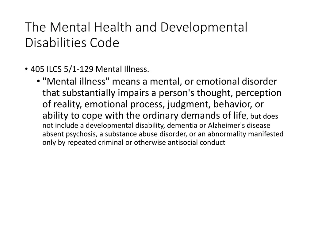 the mental health and developmental disabilities 3