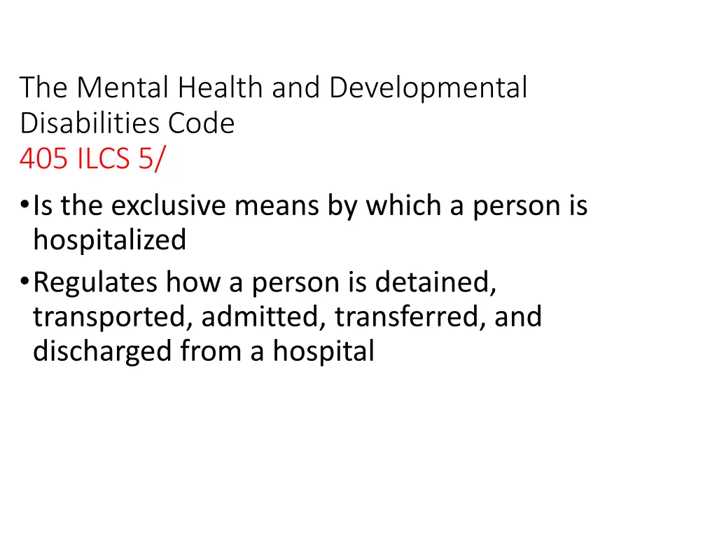 the mental health and developmental disabilities