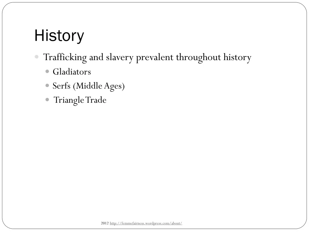 history