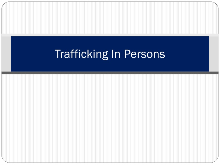 trafficking in persons