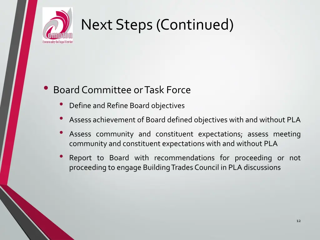 next steps continued