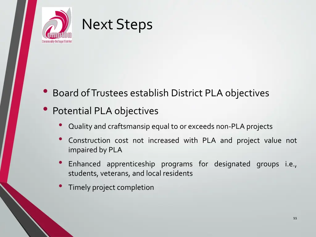next steps