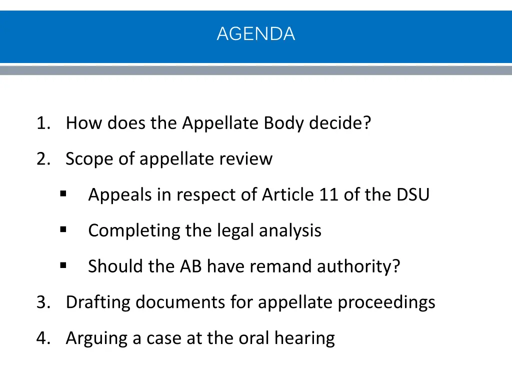 agenda