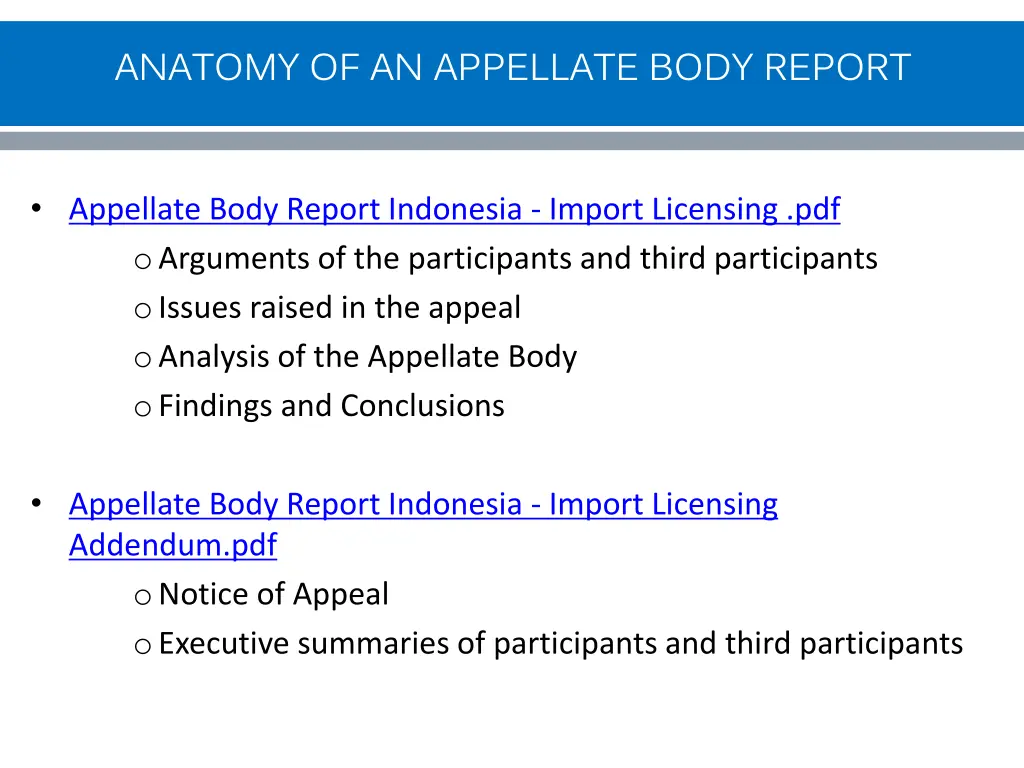 anatomy of an appellate body report