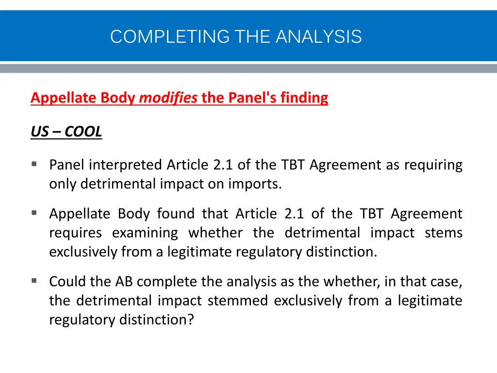 completing the analysis 2
