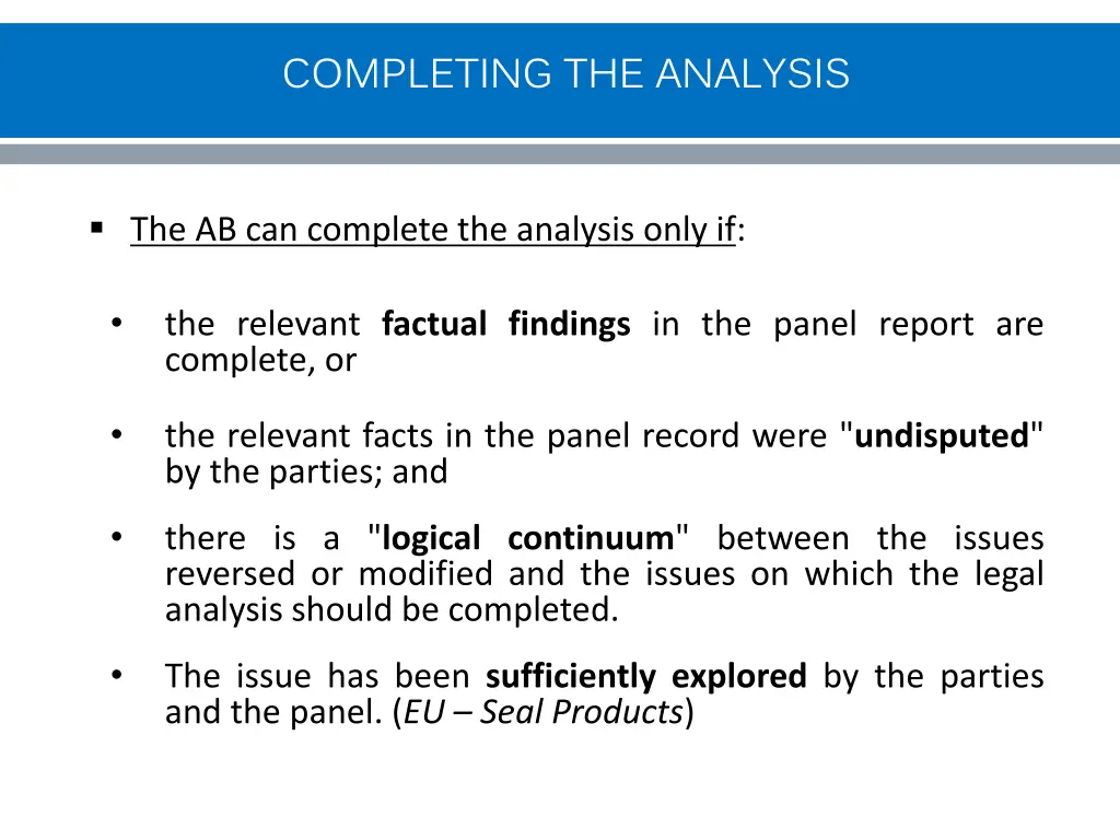 completing the analysis 3