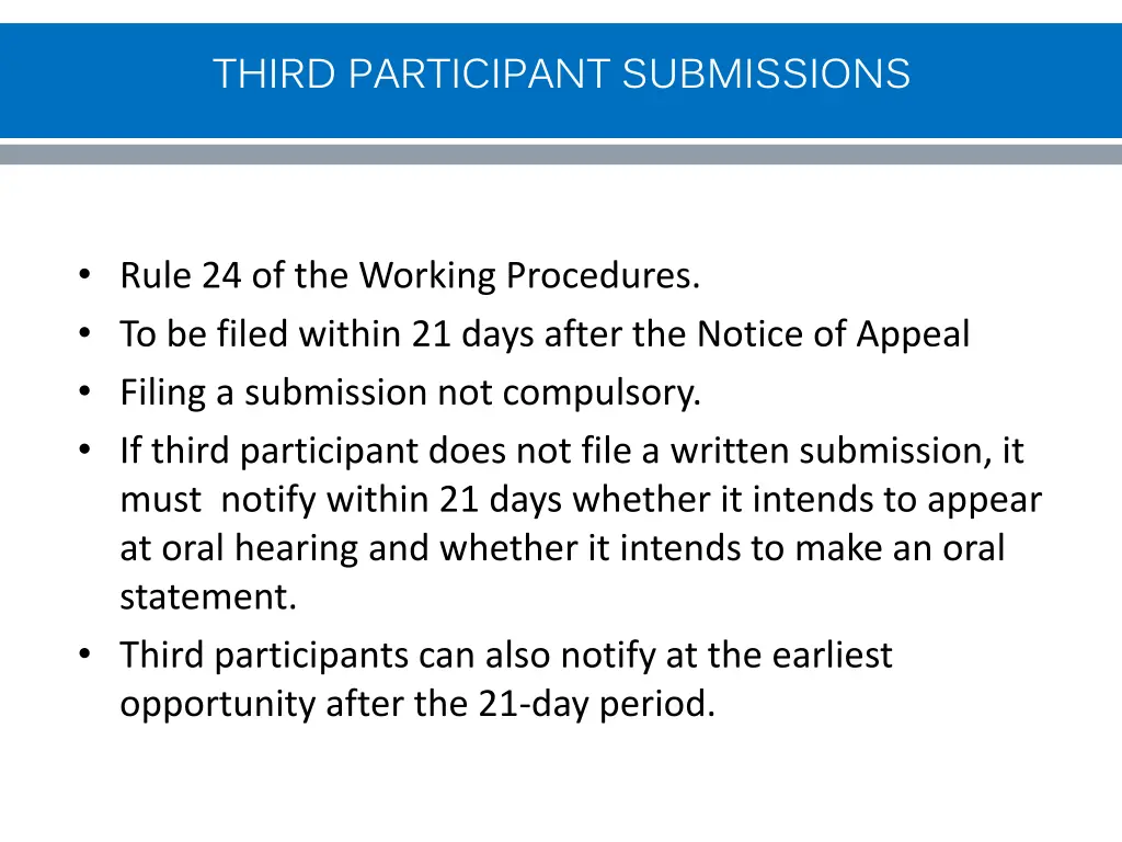 third participant submissions