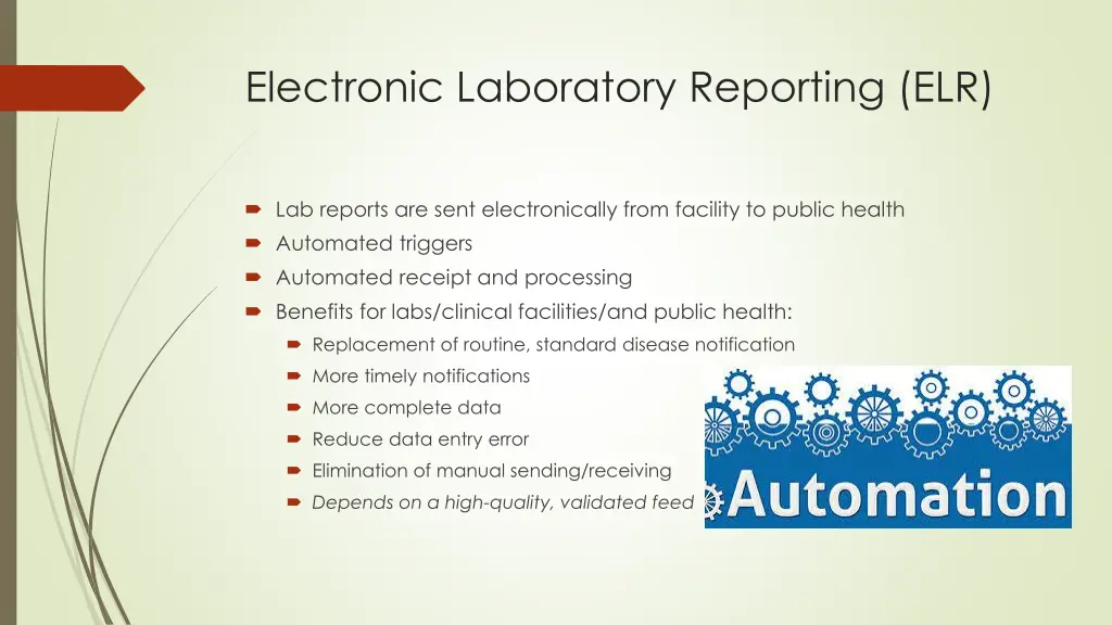 electronic laboratory reporting elr
