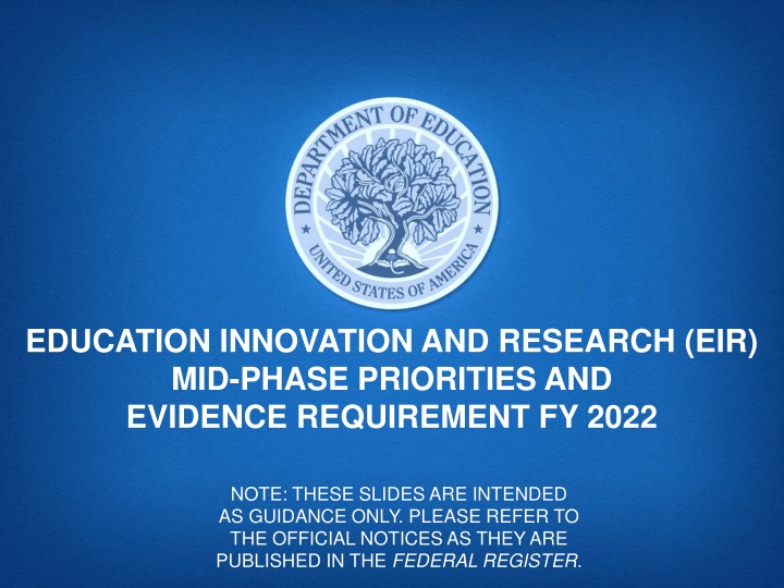education innovation and research eir mid phase
