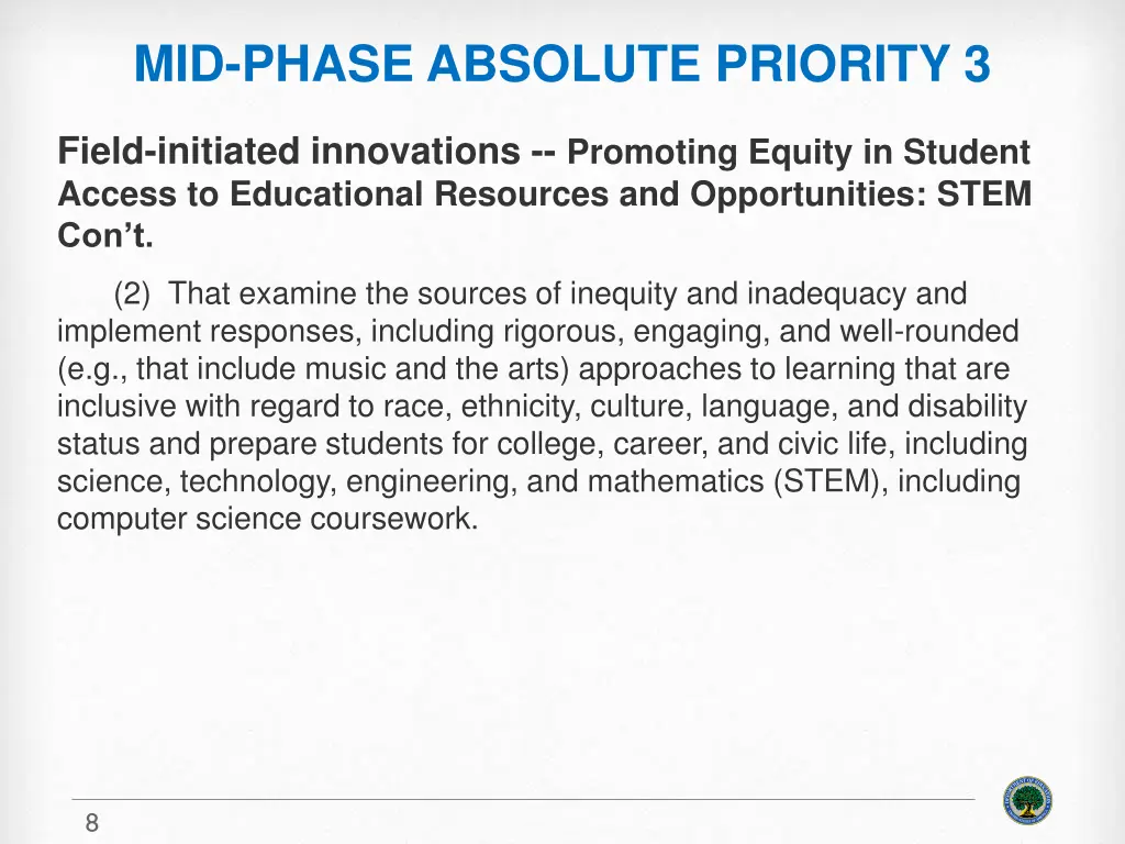 mid phase absolute priority 3 1
