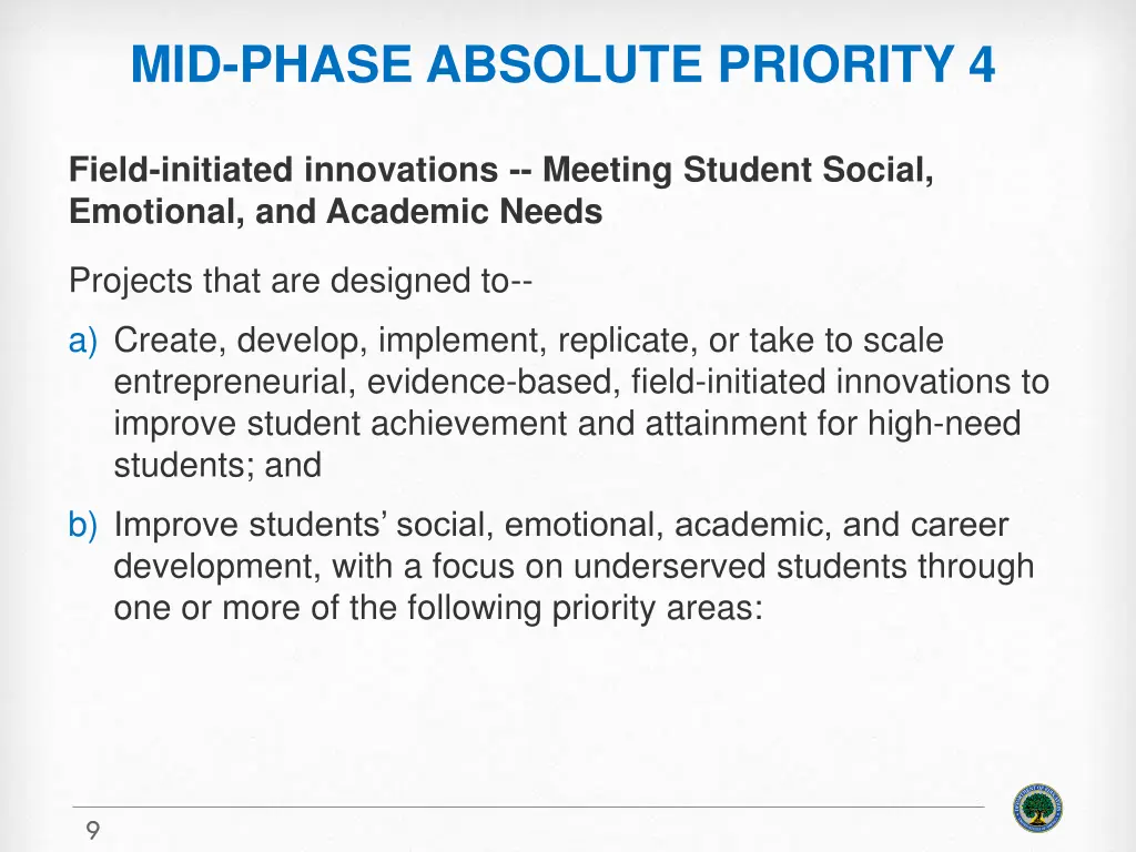 mid phase absolute priority 4